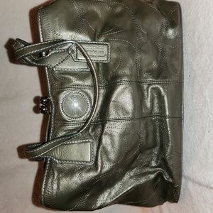 Coach Metallic Leather Satchel